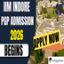 IIM Indore PGP Admission 2026 Begins @iimidr.ac.in; Apply Now